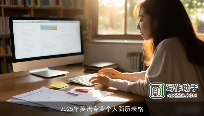 2025年英语专业个人简历表格 2025年英语专业个人简历表格
