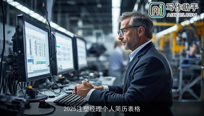 2025注塑经理个人简历表格 2025注塑经理个人简历表格