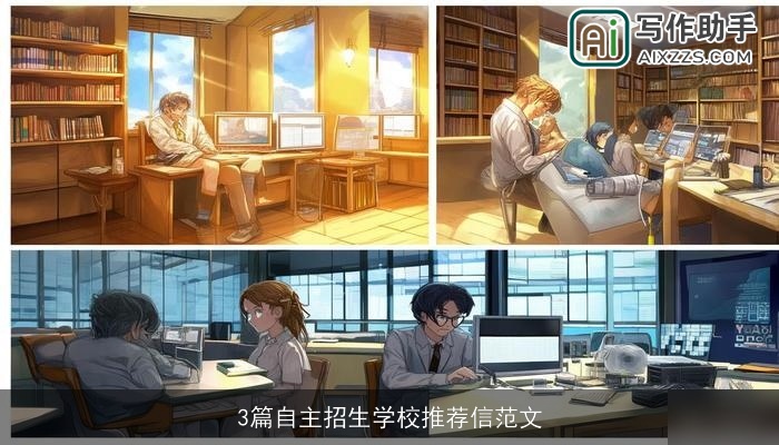 3篇自主招生学校推荐信范文 3篇自主招生学校推荐信范文