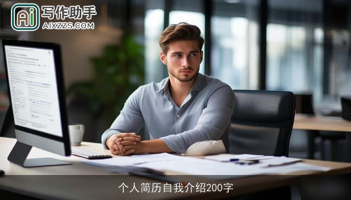 个人简历自我介绍200字 个人简历自我介绍200字