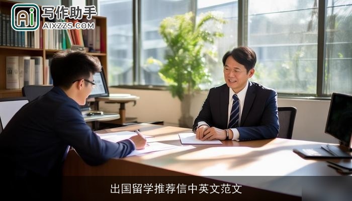 出国留学推荐信中英文范文 出国留学推荐信中英文范文