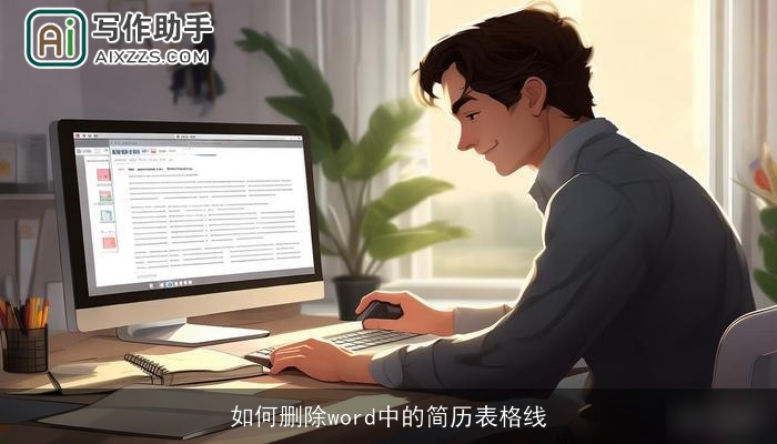 如何删除word中的简历表格线 如何删除word中的简历表格线