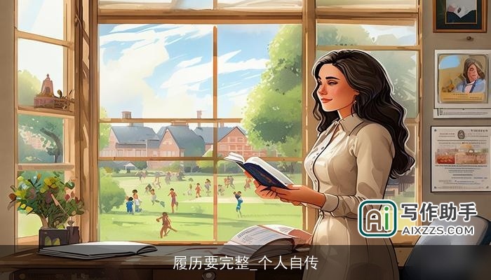 履历要完整_个人自传 履历要完整_个人自传