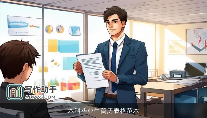 本科毕业生简历表格范本 本科毕业生简历表格范本