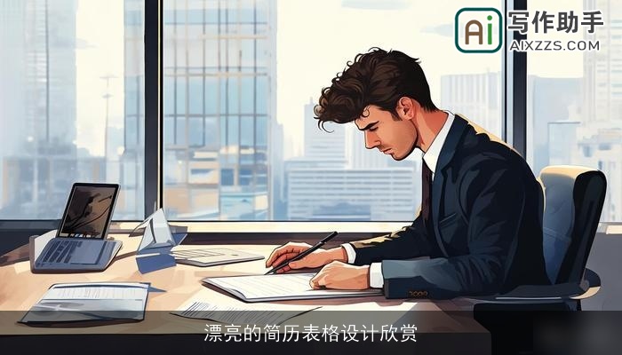 漂亮的简历表格设计欣赏 漂亮的简历表格设计欣赏