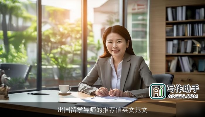 出国留学导师的推荐信英文范文 出国留学导师的推荐信英文范文