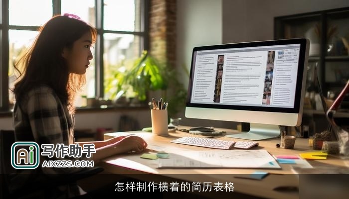 怎样制作横着的简历表格 怎样制作横着的简历表格