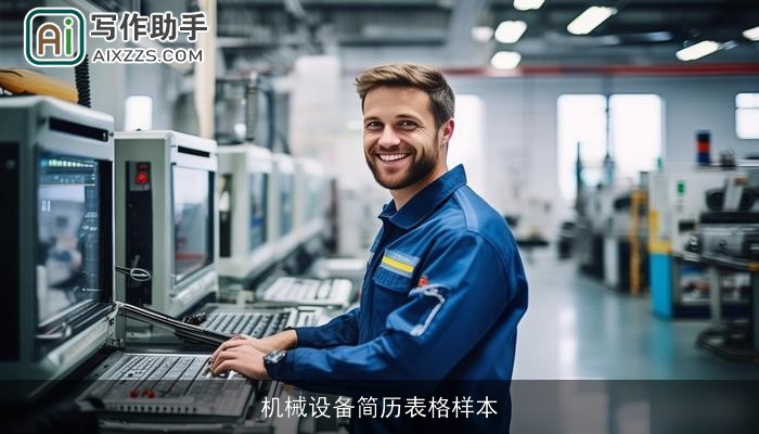 机械设备简历表格样本 机械设备简历表格样本