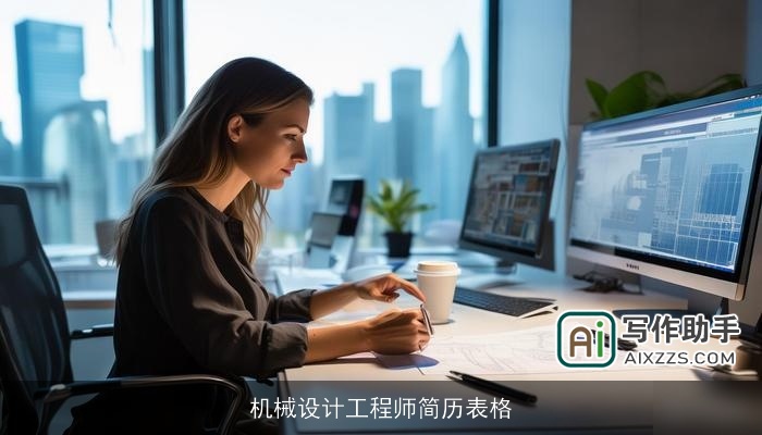机械设计工程师简历表格 机械设计工程师简历表格