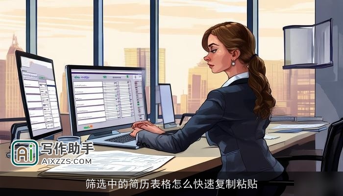 筛选中的简历表格怎么快速复制粘贴 筛选中的简历表格怎么快速复制粘贴