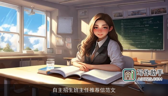 自主招生班主任推荐信范文 自主招生班主任推荐信范文