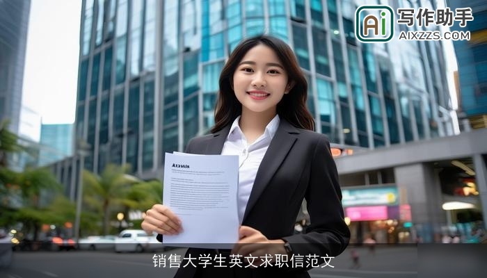 销售大学生英文求职信范文 销售大学生英文求职信范文