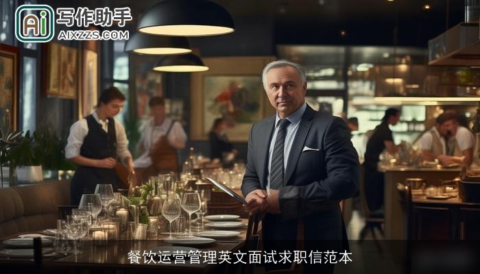 餐饮运营管理英文面试求职信范本 餐饮运营管理英文面试求职信范本