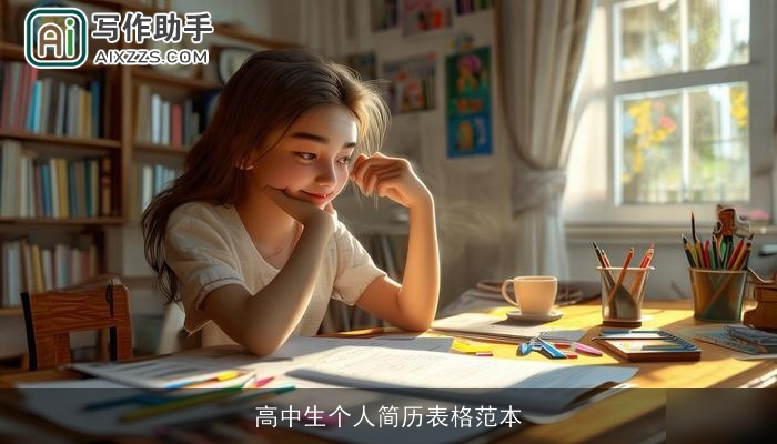 高中生个人简历表格范本 高中生个人简历表格范本