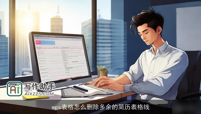 wps表格怎么删除多余的简历表格线 wps表格怎么删除多余的简历表格线