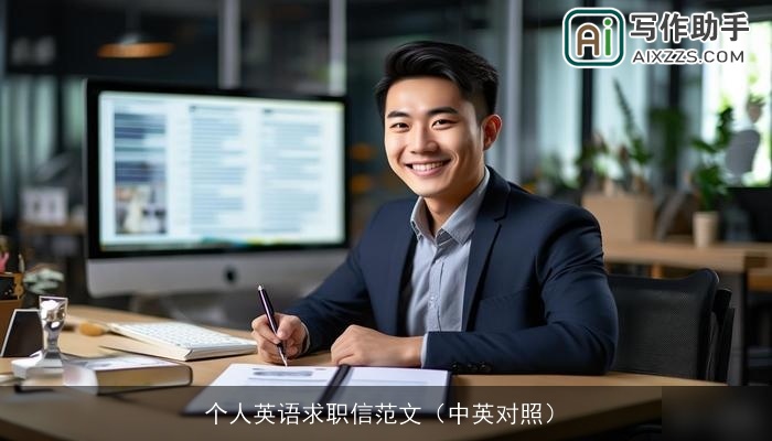 个人英语求职信范文(中英对照) 个人英语求职信范文(中英对照)