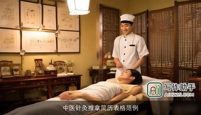 中医针灸推拿简历表格范例 中医针灸推拿简历表格范例