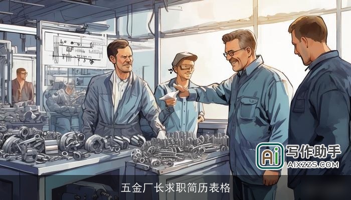 五金厂长求职简历表格 五金厂长求职简历表格