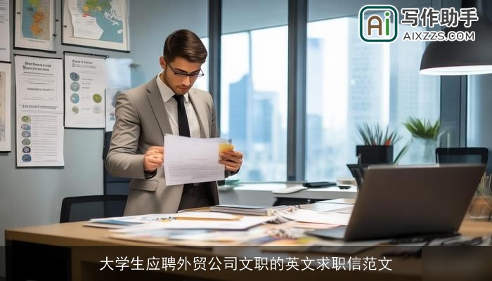 大学生应聘外贸公司文职的英文求职信范文 大学生应聘外贸公司文职的英文求职信范文