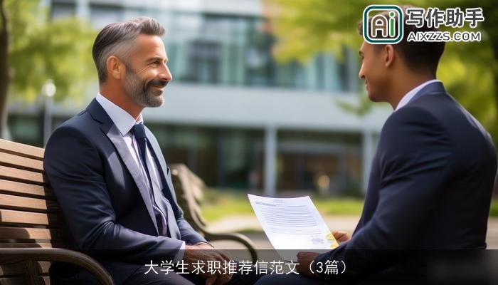 大学生求职推荐信范文(3篇) 大学生求职推荐信范文(3篇)