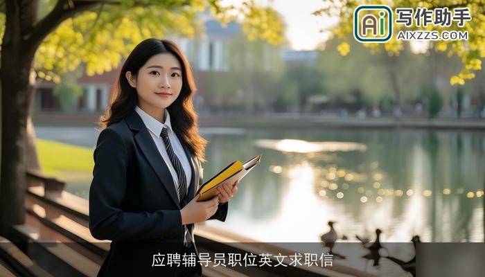 应聘辅导员职位英文求职信 应聘辅导员职位英文求职信