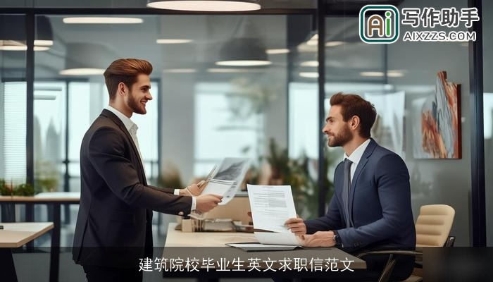建筑院校毕业生英文求职信范文 建筑院校毕业生英文求职信范文
