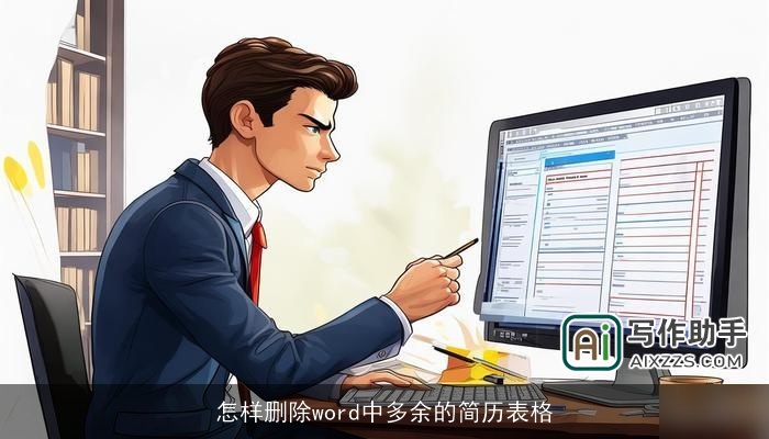 怎样删除word中多余的简历表格 怎样删除word中多余的简历表格