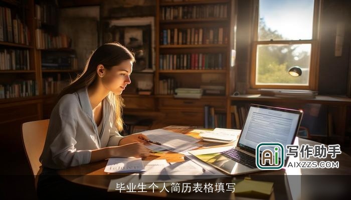 毕业生个人简历表格填写 毕业生个人简历表格填写