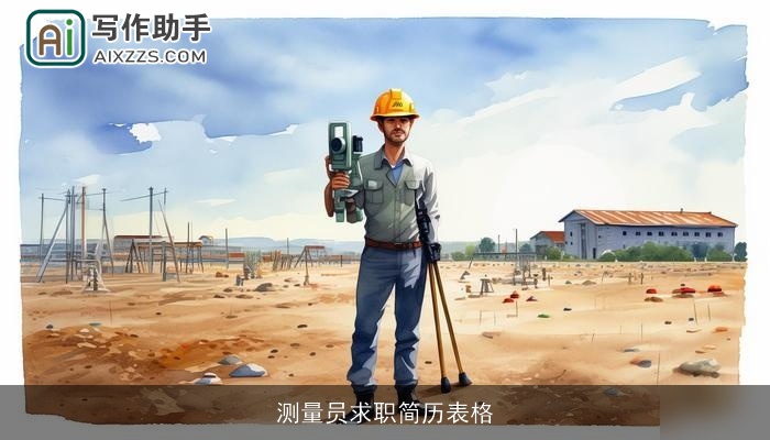 测量员求职简历表格 测量员求职简历表格