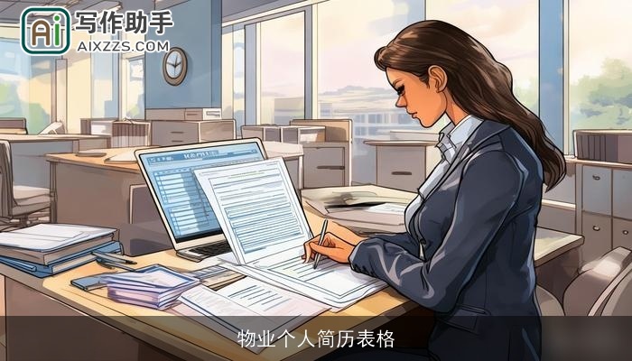 物业个人简历表格 物业个人简历表格