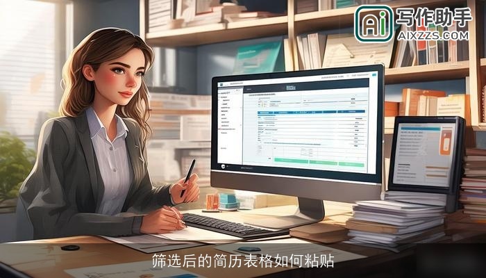 筛选后的简历表格如何粘贴 筛选后的简历表格如何粘贴