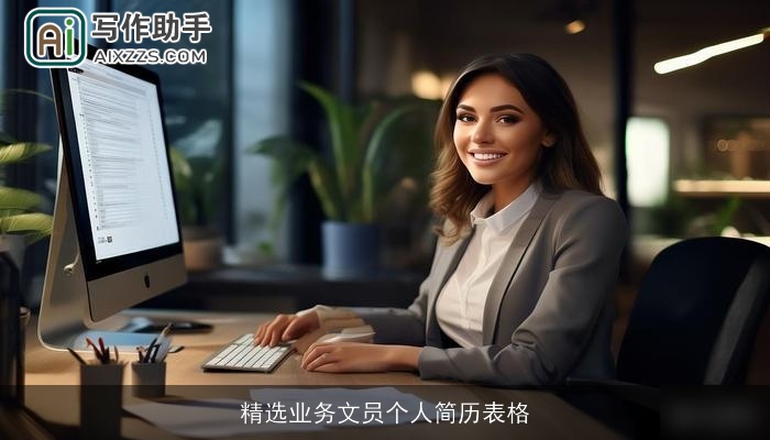 精选业务文员个人简历表格 精选业务文员个人简历表格