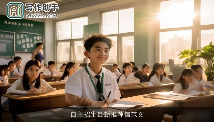 自主招生最新推荐信范文 自主招生最新推荐信范文