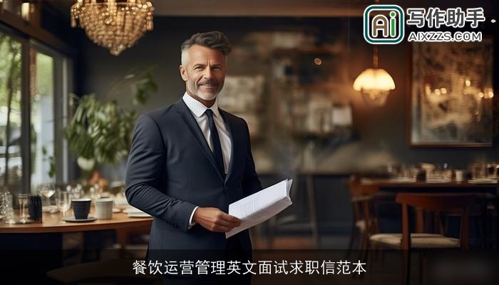 餐饮运营管理英文面试求职信范本 餐饮运营管理英文面试求职信范本