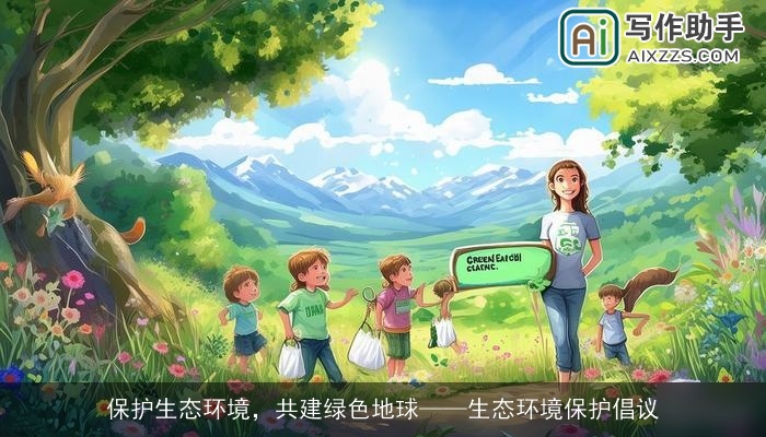 保护生态环境,共建绿色地球——生态环境保护倡议 保护生态环境,共建绿色地球——生态环境保护倡议