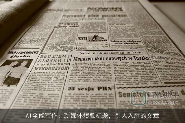 AI全能写作:新媒体爆款标题,引人入胜的文章 AI全能写作:新媒体爆款标题,引人入胜的文章