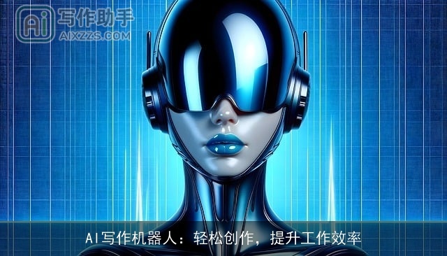 AI写作机器人:轻松创作,提升工作效率 AI写作机器人:轻松创作,提升工作效率
