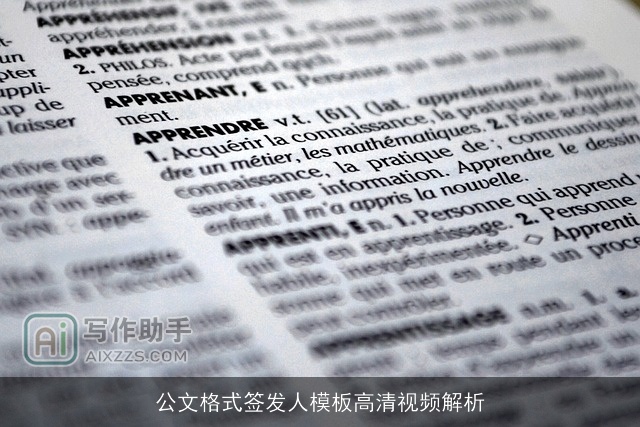 公文格式签发人模板高清视频解析 公文格式签发人模板高清视频解析