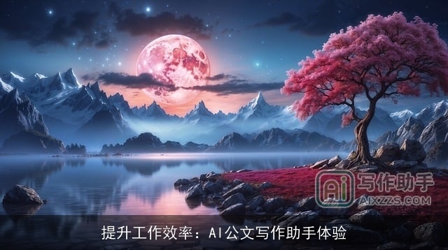 提升工作效率:AI公文写作助手体验 提升工作效率:AI公文写作助手体验