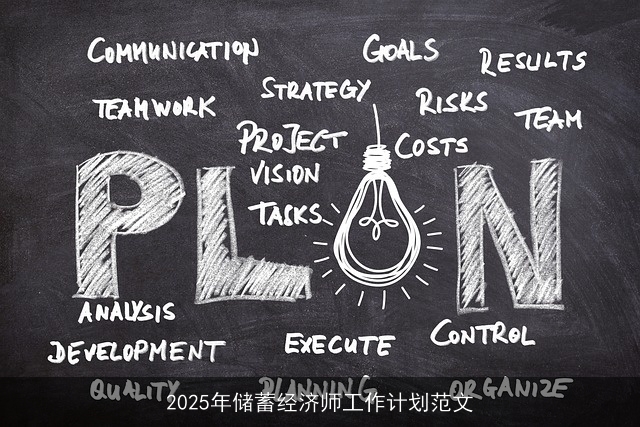 2025年储蓄经济师工作计划范文 2025年储蓄经济师工作计划范文