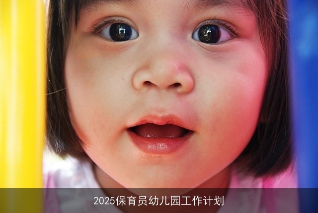 2025保育员幼儿园工作计划 2025保育员幼儿园工作计划