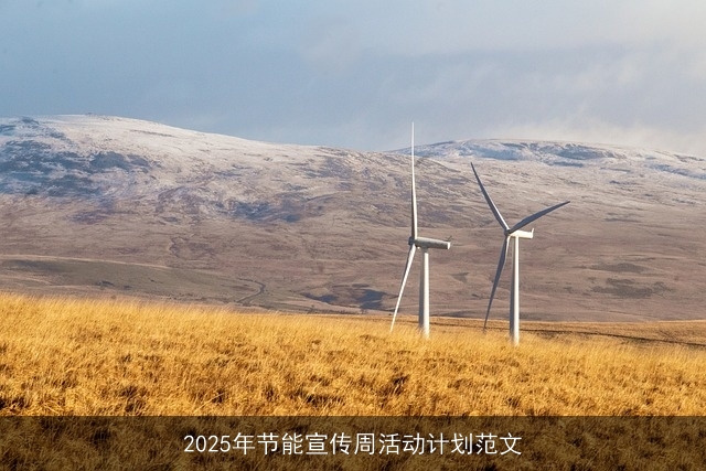 2025年节能宣传周活动计划范文 2025年节能宣传周活动计划范文