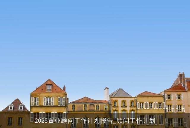 2025置业顾问工作计划报告_顾问工作计划 2025置业顾问工作计划报告_顾问工作计划