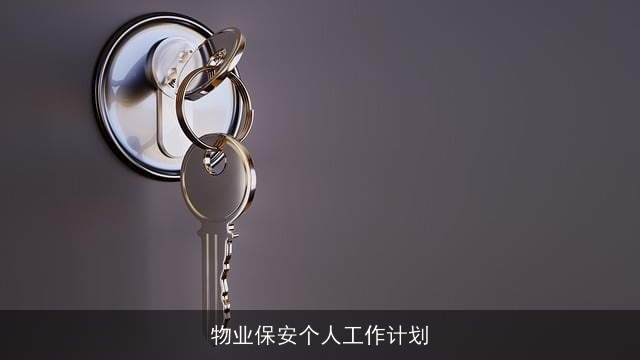 物业保安个人工作计划 物业保安个人工作计划