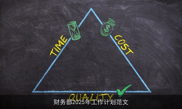 财务部2025年工作计划范文 财务部2025年工作计划范文