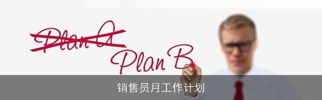 销售员月工作计划 销售员月工作计划