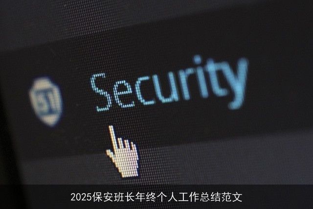 2025保安班长年终个人工作总结范文 2025保安班长年终个人工作总结范文