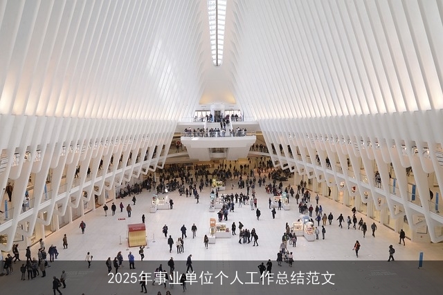 2025年事业单位个人工作总结范文 2025年事业单位个人工作总结范文
