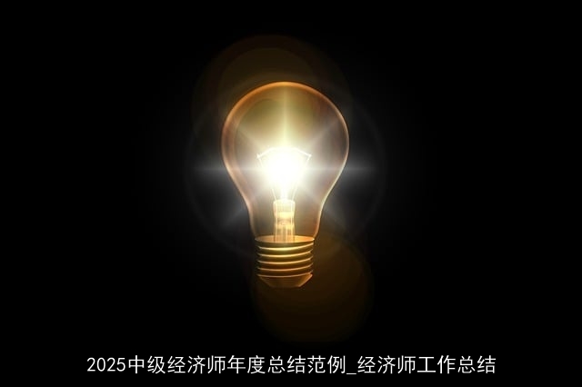 2025中级经济师年度总结范例_经济师工作总结 2025中级经济师年度总结范例_经济师工作总结