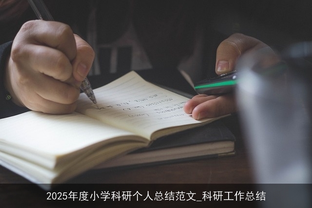 2025年度小学科研个人总结范文_科研工作总结 2025年度小学科研个人总结范文_科研工作总结